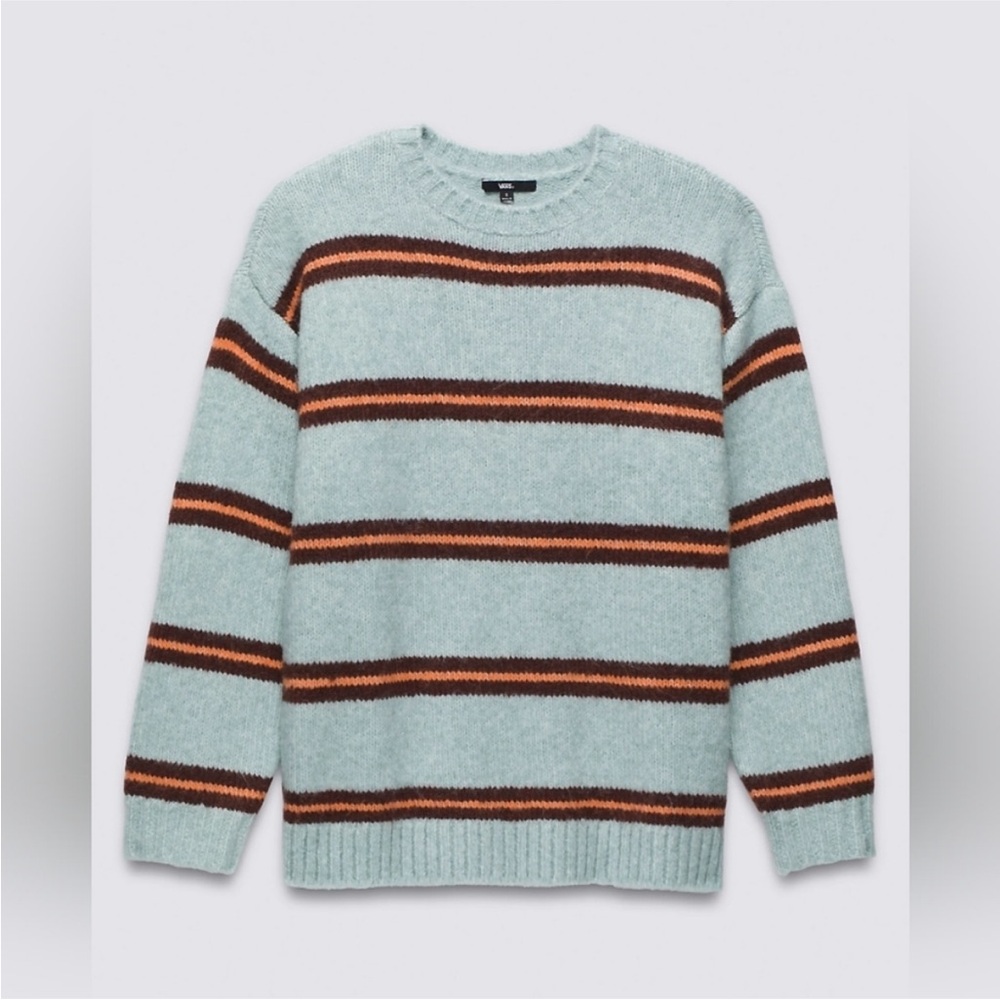 NWT Susan’s Relaxed Fit Striped Women's Sweater - Blue & Brown SZ: XS